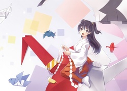Dziewczyna, Origami, Anime