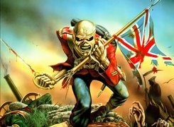 Iron Maiden,szabla, flaga