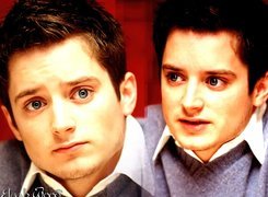 Elijah Wood,niebieskie oczy, bródka