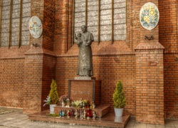 Polska, Gdańsk, Posąg, Papież, Jan Paweł II, Bazylika św. Brygidy