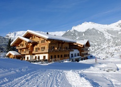 Szwajcaria, Zima, Góry, Hotel
