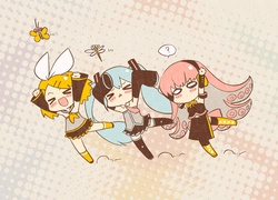 Vocaloid, Kagamine Rin, Hatsune Miku, Megurine Luka