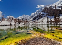 Góry, Jezioro, Dolina, Naltar, Zima, Pakistan