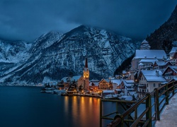 Austria, Hallstatt, Jezioro, Góry