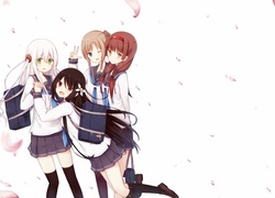 Dziewczyny, Płatki kwiatów, Anime