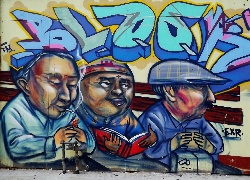 Mural, Ulica, Twarze