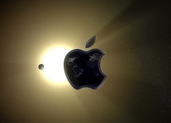Logo, Apple, Kosmos, Słońce, Planeta