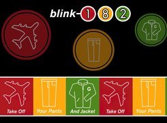 Blink 182,znaczki , samolociki, spodnie