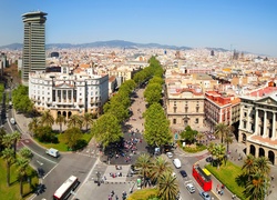 Barcelona, Hiszpania, Miasto, Ulica