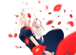 Dziewczyna, Kwiaty, Anime