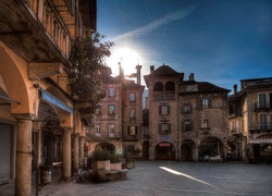 Domodossola Piemont, Włochy, Ulica, HDR