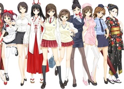 Dziewczyny, Azjatki, Manga, Anime, Grafika 2D