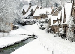 Zima, Śnieg, Wieś