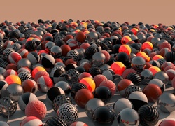 Grafika 3D, Kolorowe, Kule