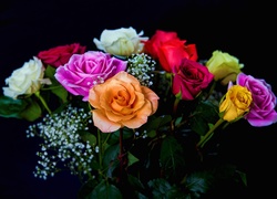 Róże, Bukiet Kwiatów