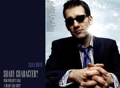 Clive Owen,okulary, krawat