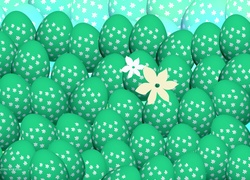 Zielone, Jajeczka, Kwiatki, Święta, Wielkanoc