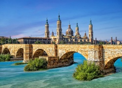 Hiszpania, Saragossa, Bazylkia Nuestra Señora del Pilar, Most