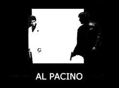 Al Pacino,cień, pistolet