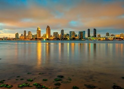 San Diego, Domy, Rzeka, Wieczór