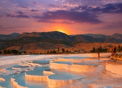 Turcja, Pamukkale, Górskie Baseny, Wody Termalne