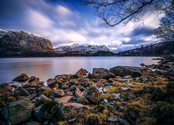 Góry, Jezioro, Kamienie, Norwegia