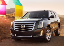 Czarny, SUV, Terenowy, Cadillac, Escalade