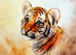 Grafika, Paintography, Tygrys