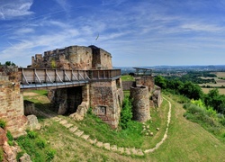 Zamek, Most, Mury, Obronne, Panorama