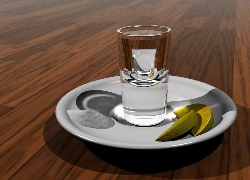 3D, Wektorowa,tequila, sól, cytryna