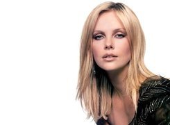 Charlize Theron,proste, włosy