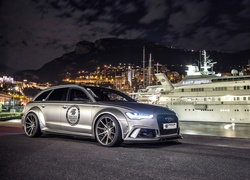 Audi RS6, Samochód, Nadbrzeże, Port, Statek, Miasto