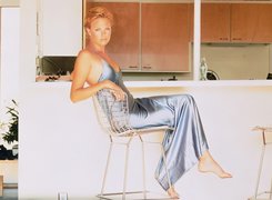 Charlize Theron,atłasowa, suknia