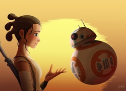 Dziewczyna, Robot, BB-8, Gwiezdne, Wojny