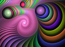 Abstrakcja, Kolorowe, Spirale