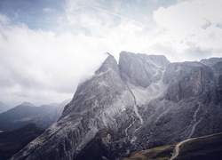 Południowy, Tyrol, Bolzano, Góry, Chmury, Mgła