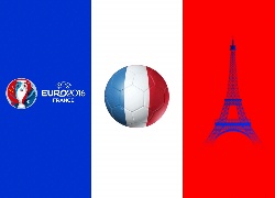 Euro 2016, Piłka, Flaga, Francji