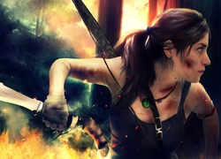 Kobieta, Sztylet, Lara Croft