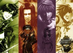 Saiyuki, cztery, kolory, czare, postacie