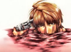 Saiyuki, blood, gun