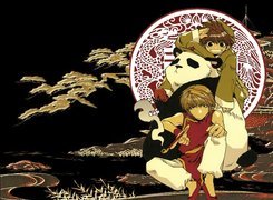 Saiyuki, panda, fajka, postacie