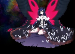 Dziewczyna, Motyl, Skrzydła, Motyle, Manga, Anime