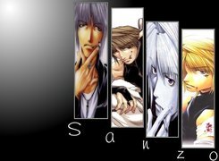 Saiyuki, sanzo, ludzie, obraz