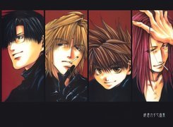 Saiyuki, ludzie, papieros, postacie