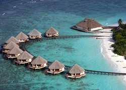 Malediwy, Plaża, Woda, Ocean, Wakacje