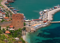 Alanya, Czerwona, Wieża, Port