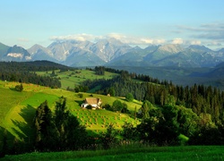 Góry, Lasy, Łąki, Pola, Domy, Tatry, Polska