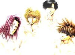 Saiyuki, ludzie, twarze, okulary