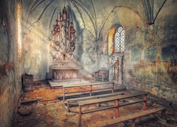 Wnętrze, Ruina, Cerkiew, Kaplica