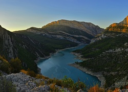 Góry, Jezioro, Las, Hiszpania